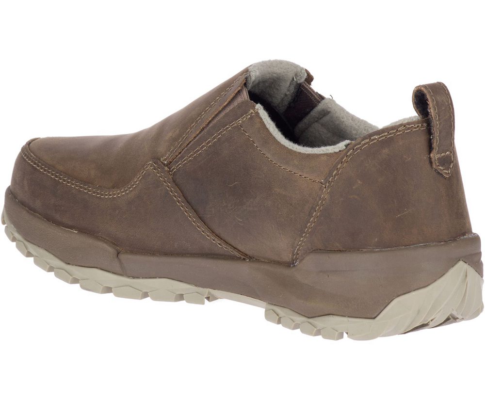 Merrell Slip Ons Brown - Icepack Guide Moc Polar Waterproof - Womens 05USLVMPC